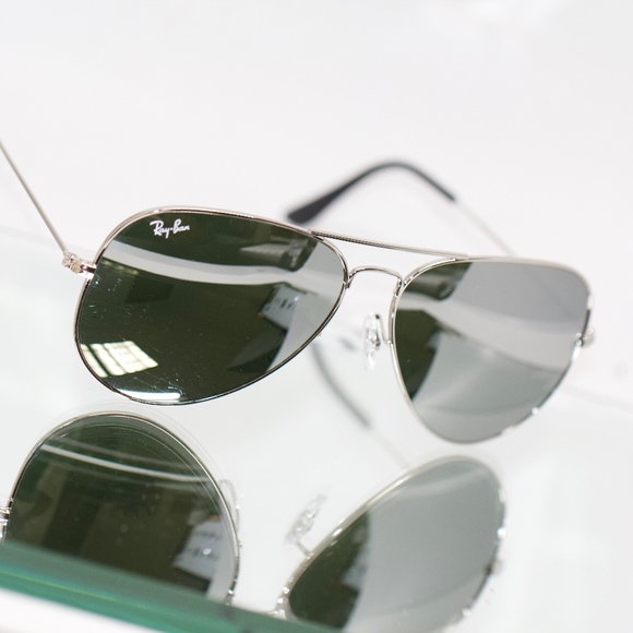 Ray Ban Gray Mirrored Lenses On Silver Frame - Picture 3 of 8